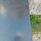 Console in old Empire style with a wooden frame and marble top.