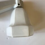 White and opaline porcelain wall lamp