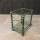 Table d’appoint en fer et verre patine antique