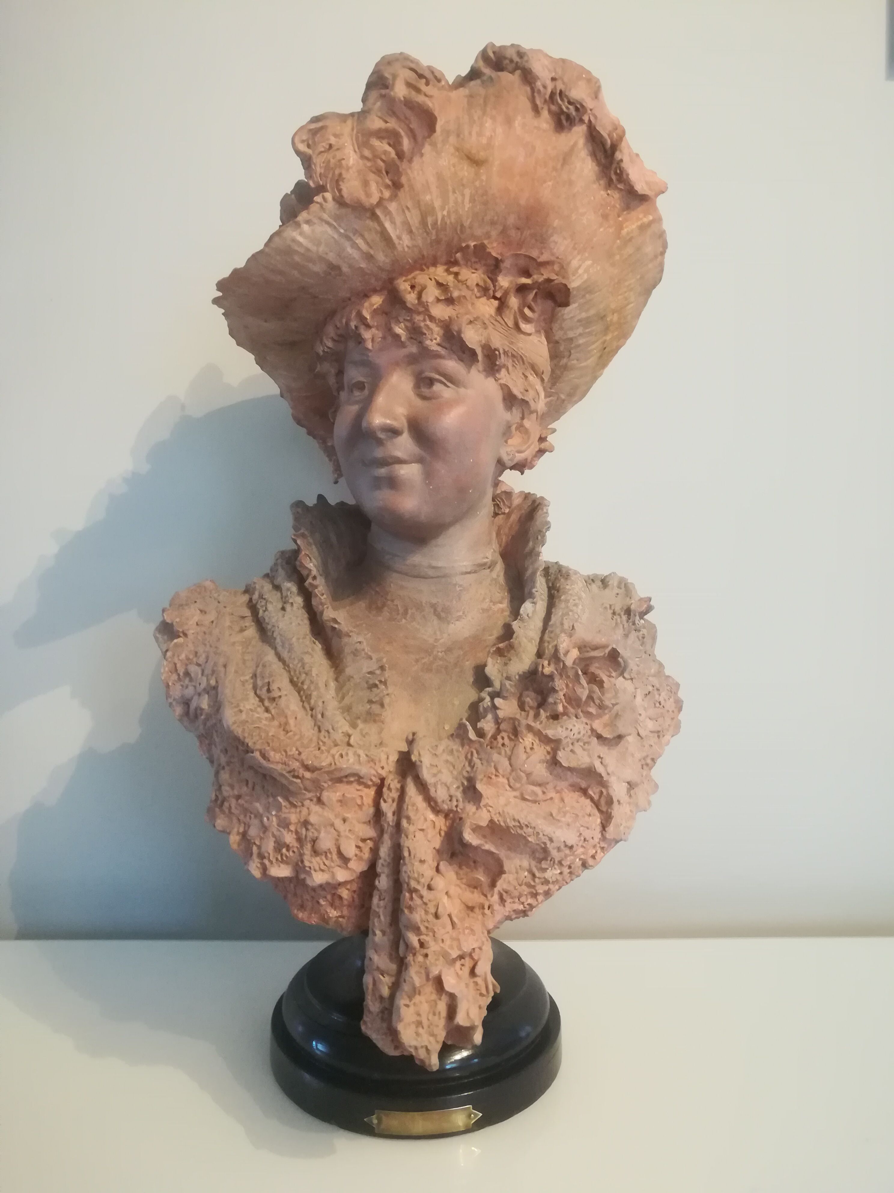 Bust signed D. Van Den Bossche in terracotta