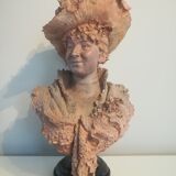 Bust signed D. Van Den Bossche in terracotta
