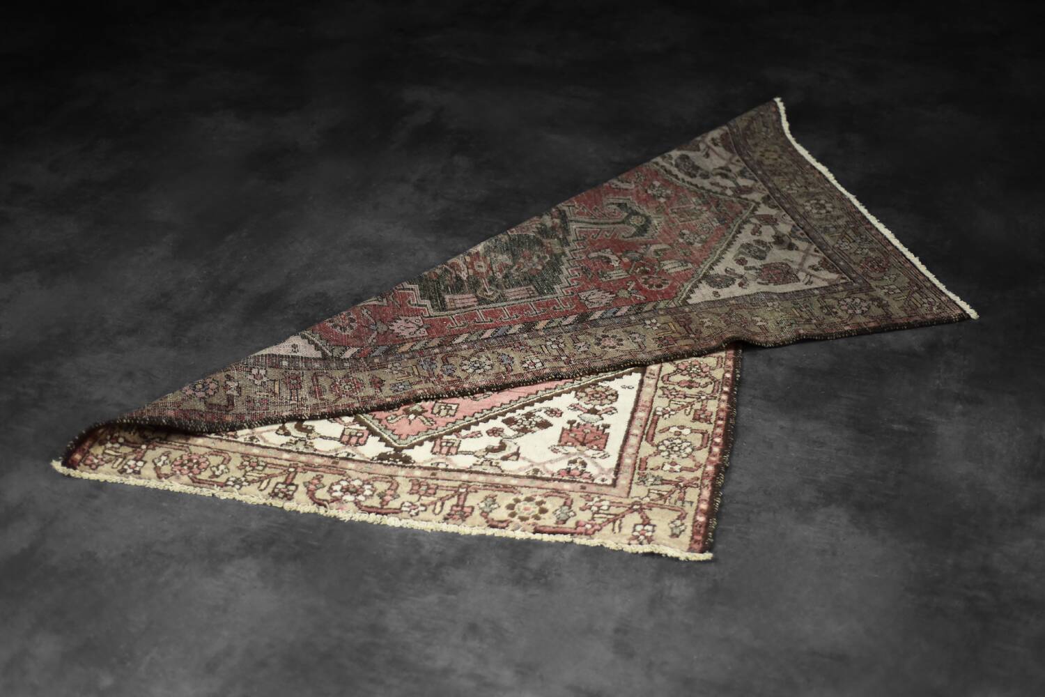 Vintage Hand-Woven Middle Eastern Oriental Hamadan Rug, 1960s