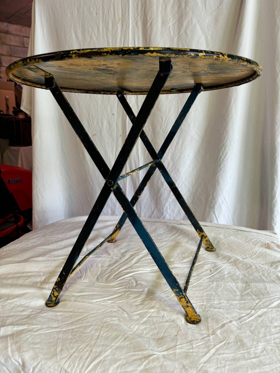 Small vintage metal table