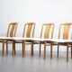 Chaises de salle à manger vintage avec nouveau revêtement en Boucle.