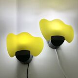 Pair of modernist wall lights "Laguna Light" - Italy, 1980s