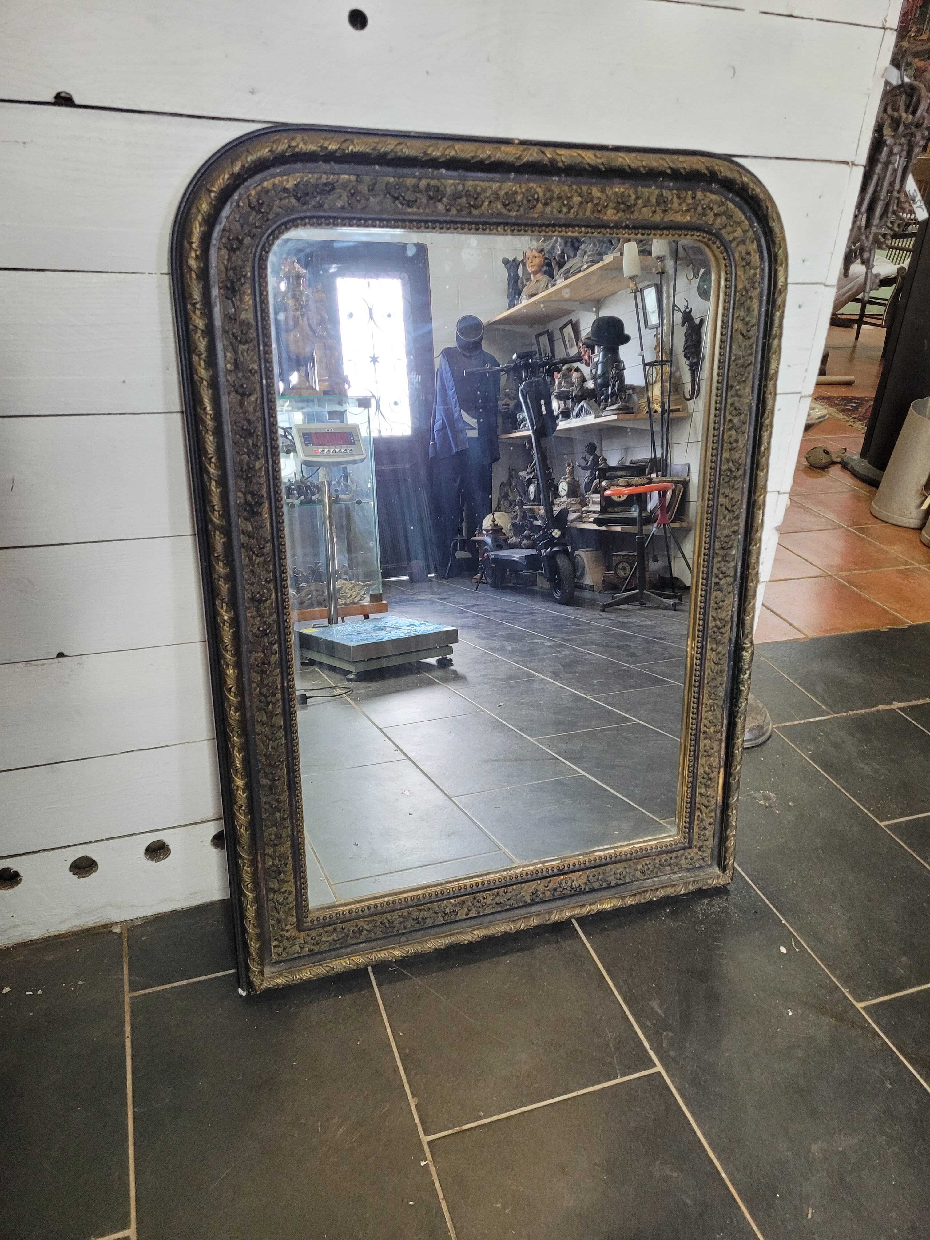 Old mirror Napoleon III, 101×74cms