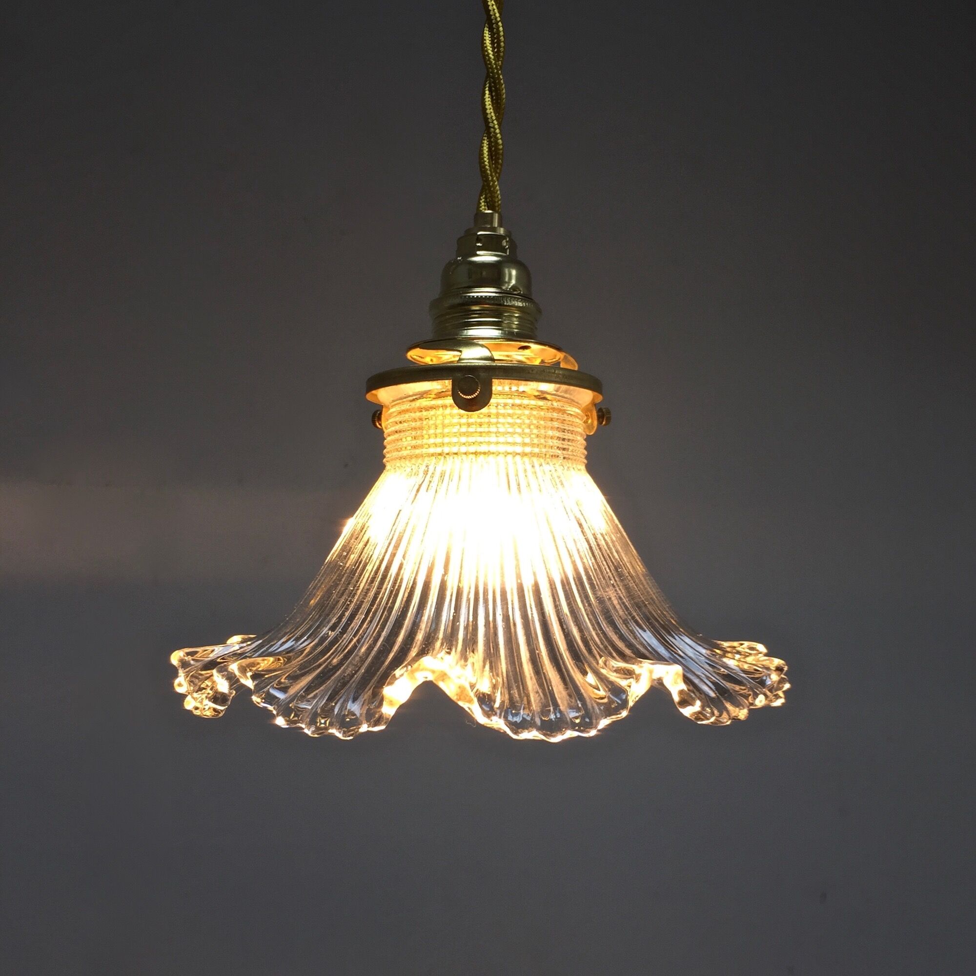 Lot of 3 Holophane tulip suspensions