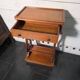 Lyre bedside table in solid cherry wood