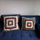 Retro crochet cushions