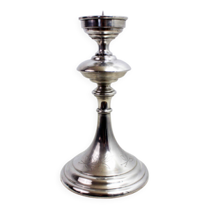 Bougeoir en métal argenté