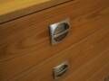 Commode en placage de pin danois avec six tiroirs, années 1970