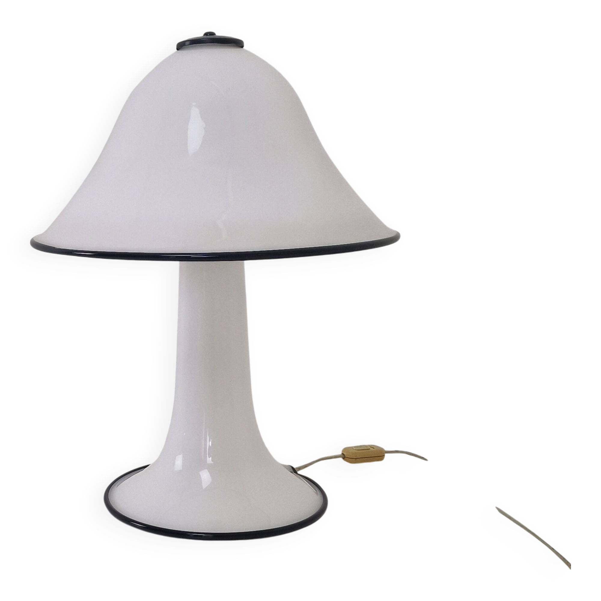 Rare '70s Murano Mushroom Lamp – Hand-Blown Glass with White Diffused Light