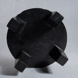 Coffee table en bois massif monoxyle noir