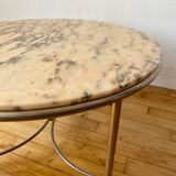 Marble and brass coffee table