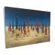 Oil on canvas depicting the parasols of Deauville