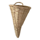 Hanging basket, woven wicker cornucopia