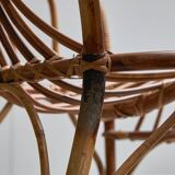 Italian Cane Garden Armchair, 1970s