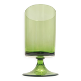 Set of Nine Green Hand-Blown Glass Drinking Glasses, Empoli, Italy