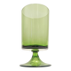 Set of Nine Green Hand-Blown Glass Drinking Glasses, Empoli, Italy