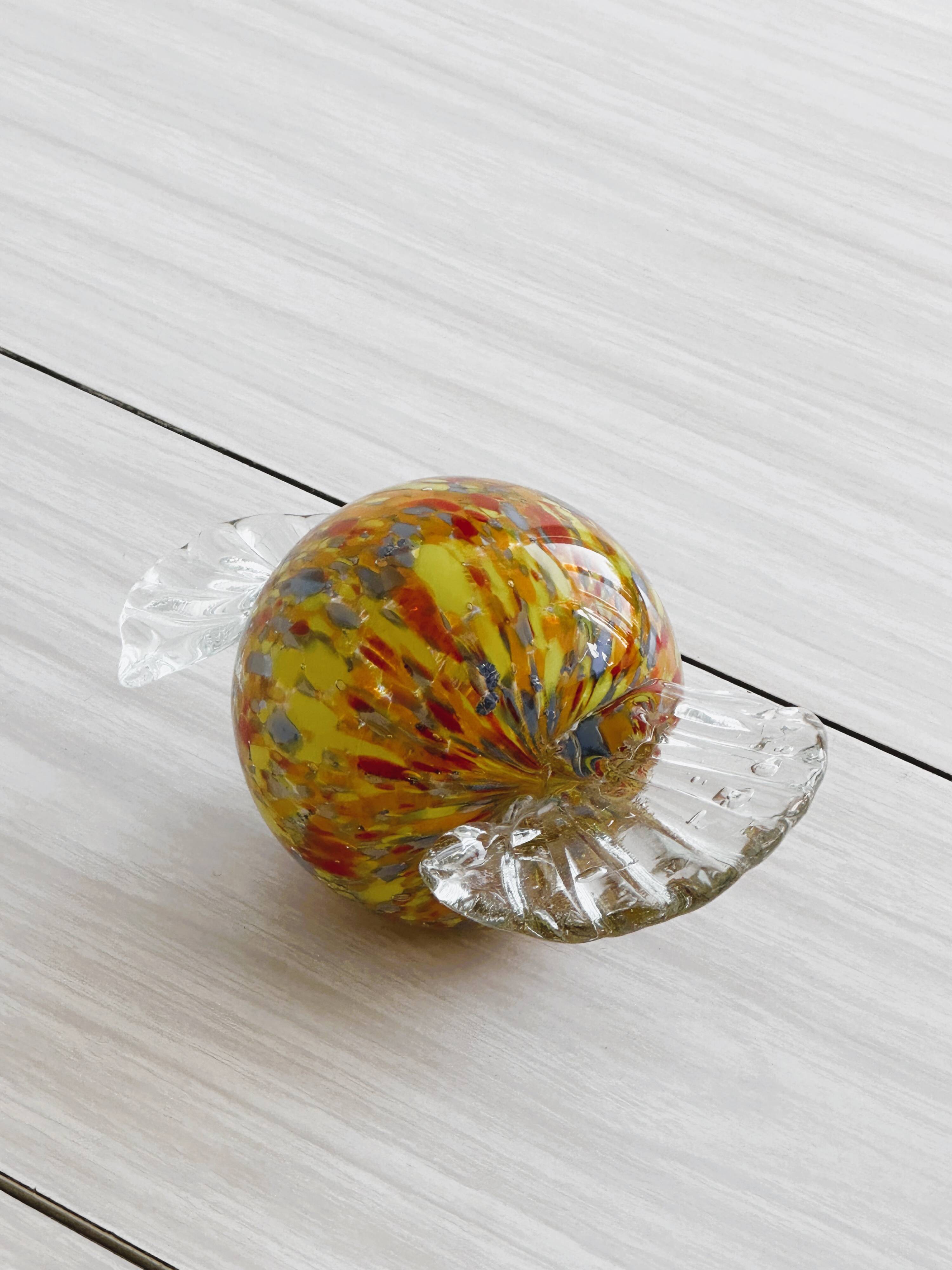 Blown glass paperweight - decorative glass candy.
