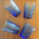 Set de 4 verres en verre bleu