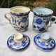 Paire de tasse à thé, couvercle et infuseur