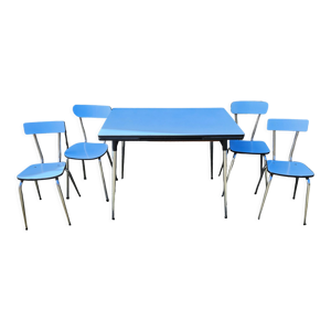 Ensemble formica bleu, - table