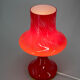 All Glass Red Table Lamp by Valasske Mezirici, 1970s