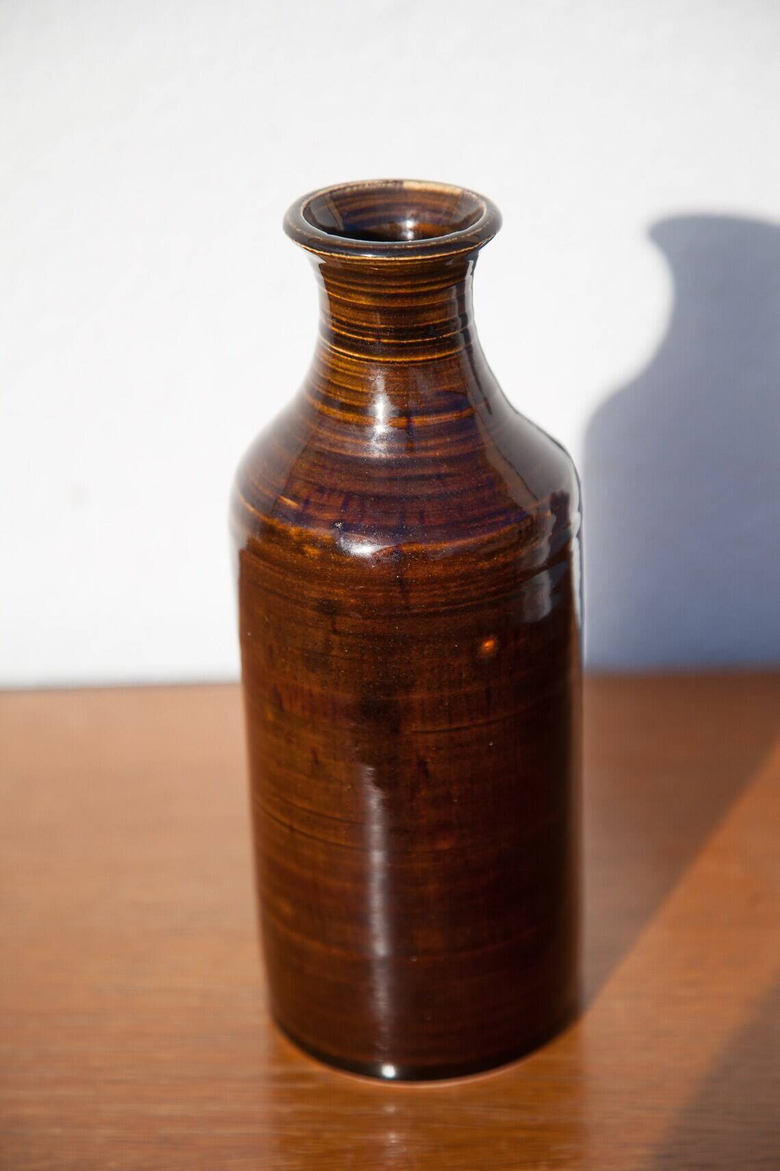 Ceramic signed Kate Weaver, ceramic bottle, signed pottery, interior decoration, 70'