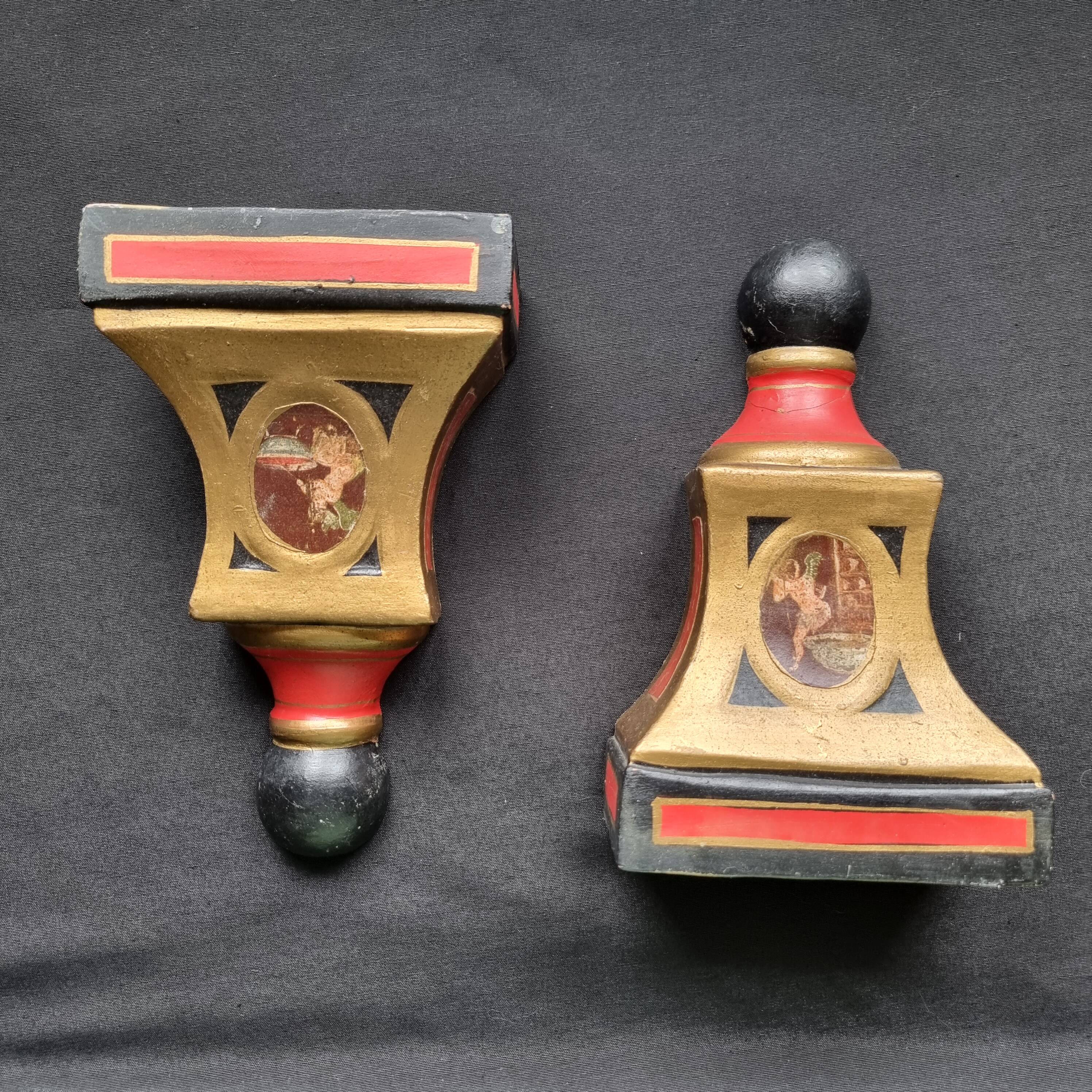 Rares serre-livres sculpturaux vintage de style Renaissance italienne, pein