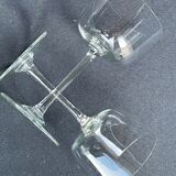6 wine glasses light blown crystal