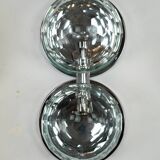 Set of three Cristal Art sconces in chrome and cut glass. Italy 1970s
