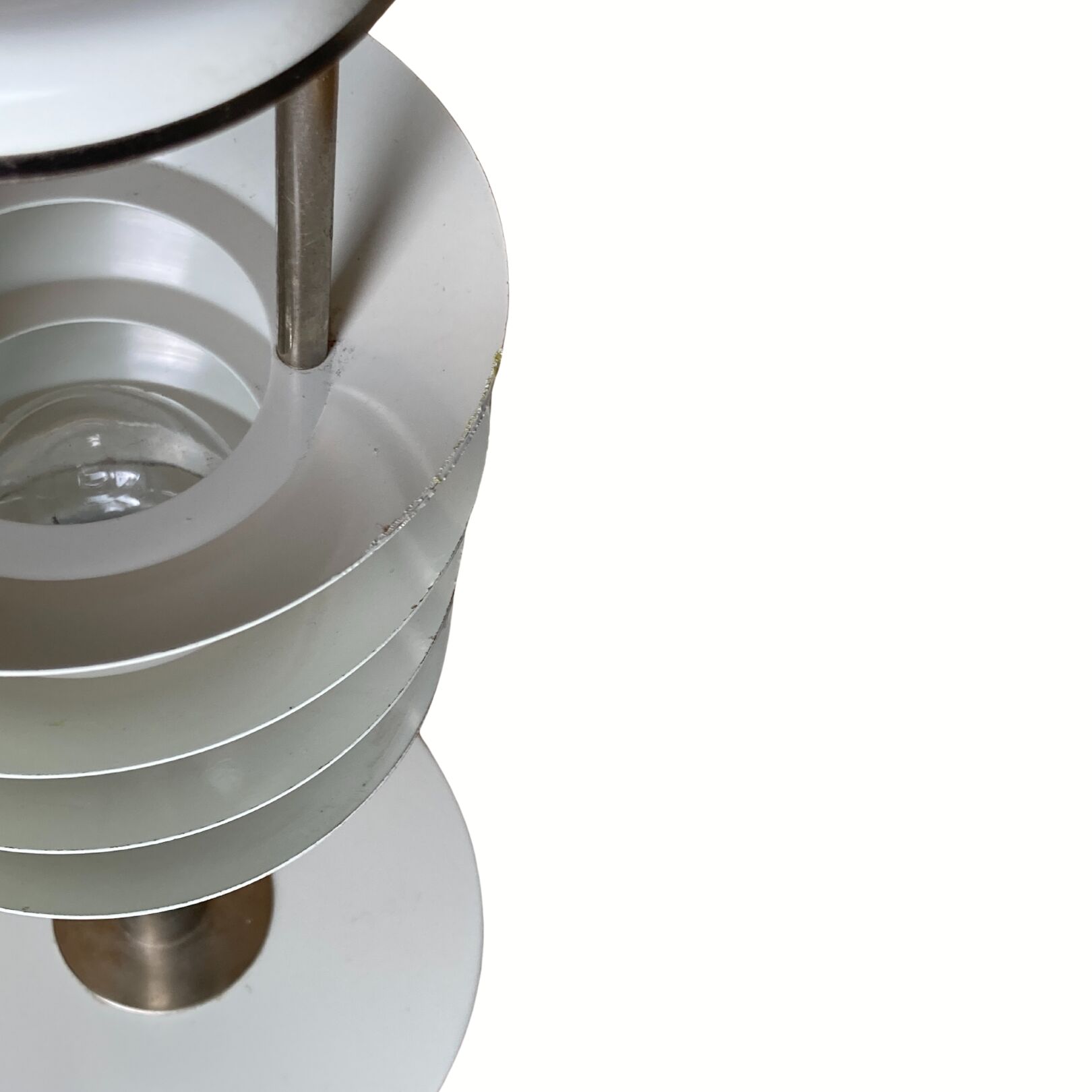 Pair danish scandinavian space age architectural table lamps