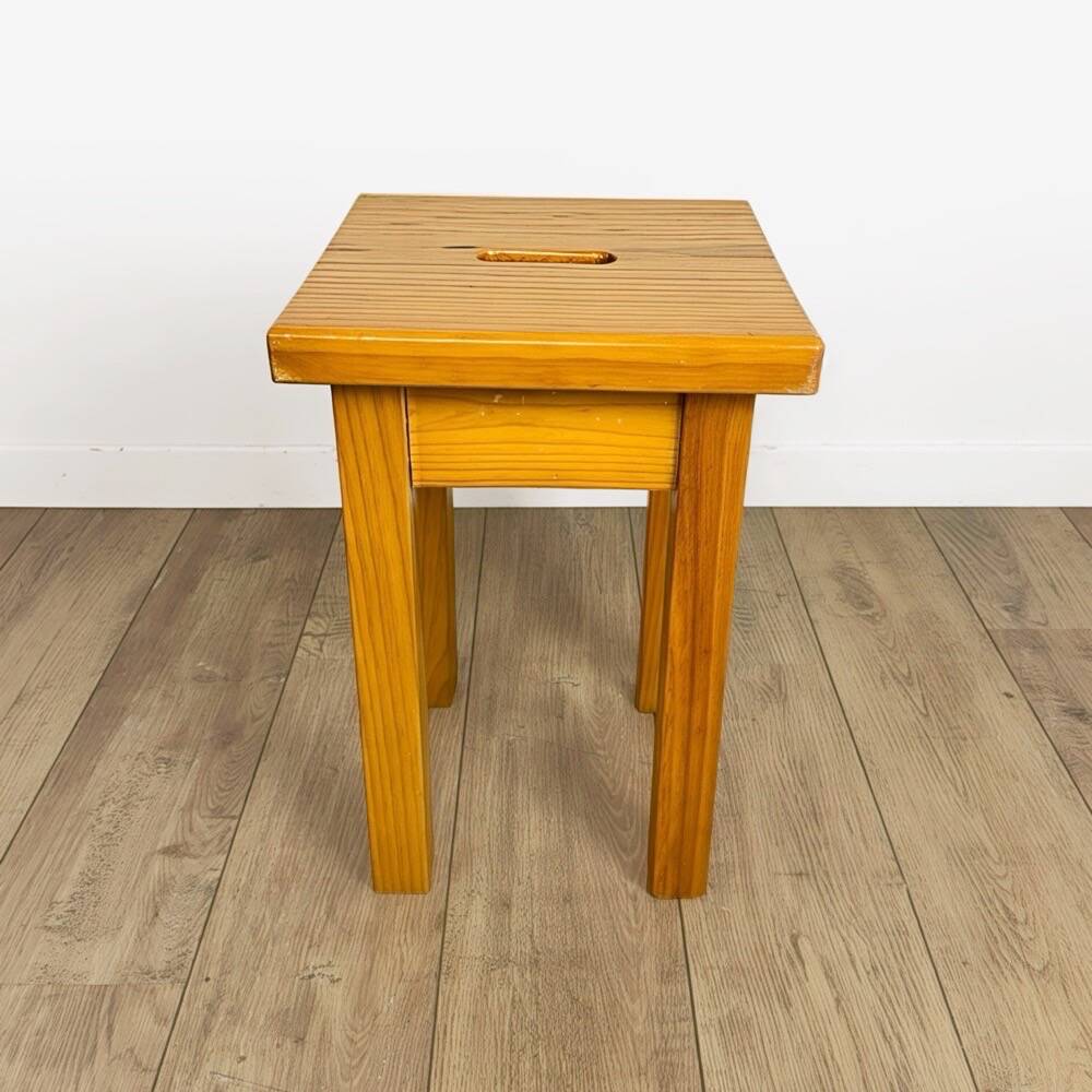 Tabouret en pin à fente années 80