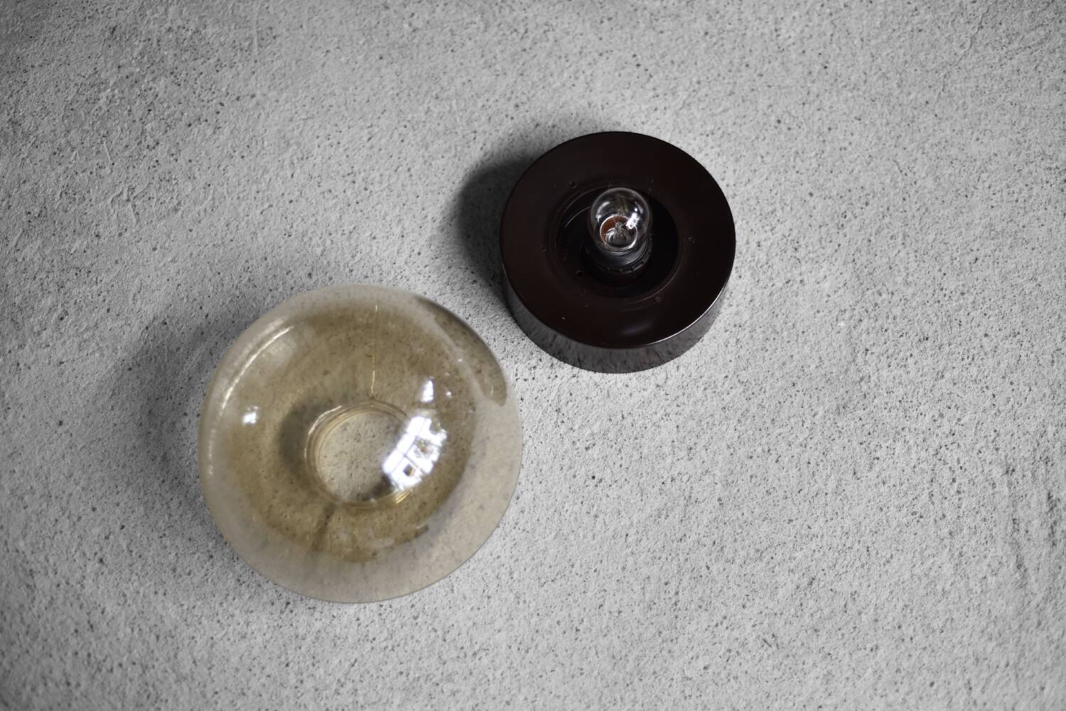 Vintage Mid-Century German Modern Small Glass Wall Lamp / Sconce, 1960s