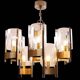 Lustre Vintage en Chrome et Laiton par Sciolari