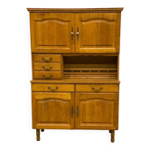Vaisselier, buffet 2 corps vintage en chêne