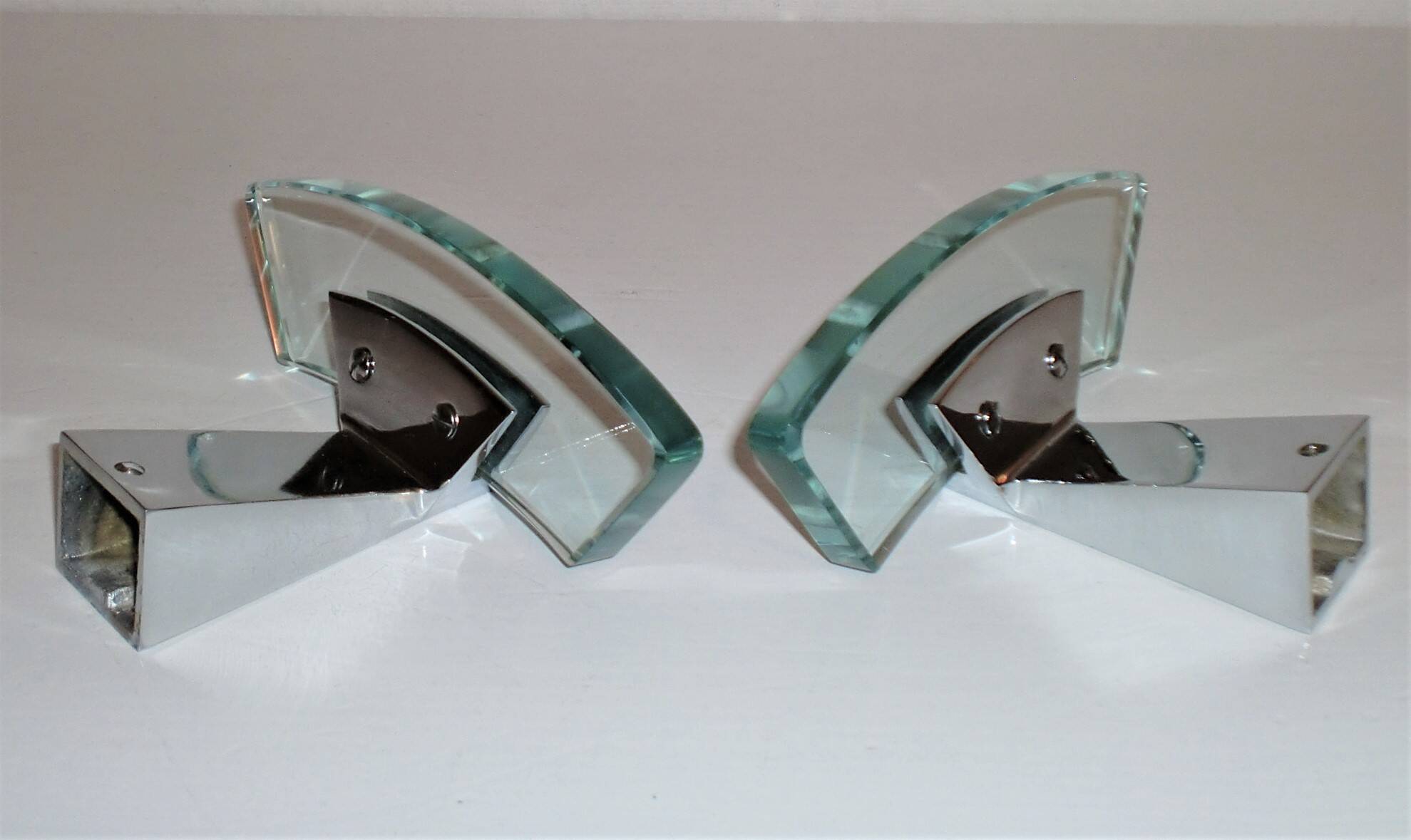 2 rare coat hooks for Fontana Arte Italy