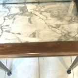 Console with mirror background period empire mahogany xix century