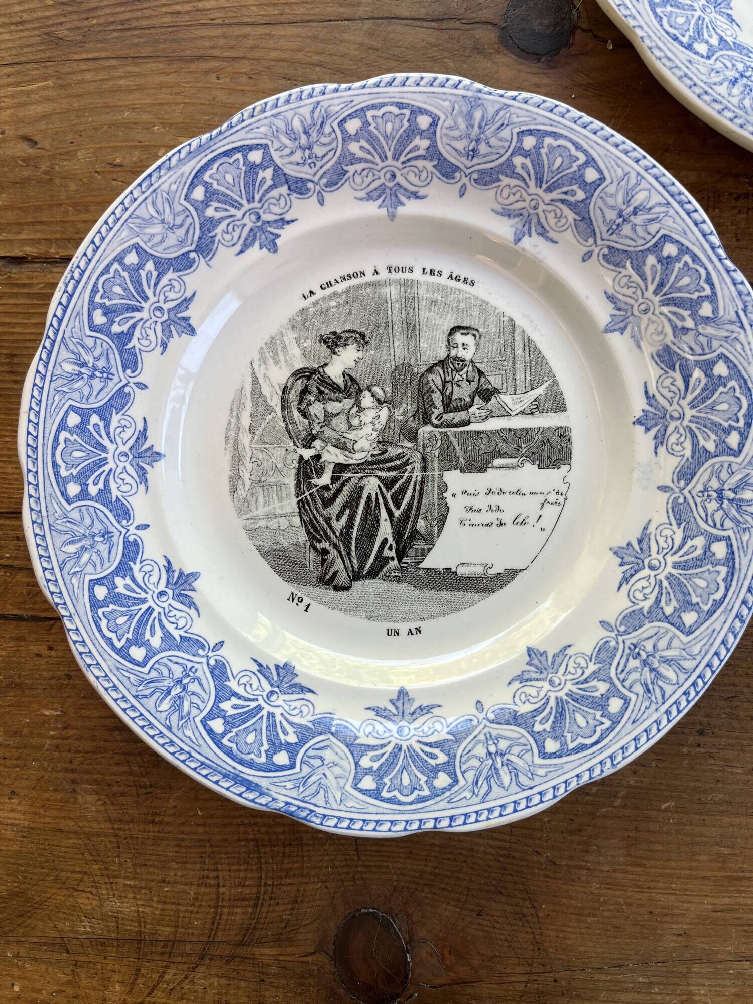 Talking Creil and Montereau set of plates