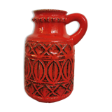 Red Vase Scheurich Vintage