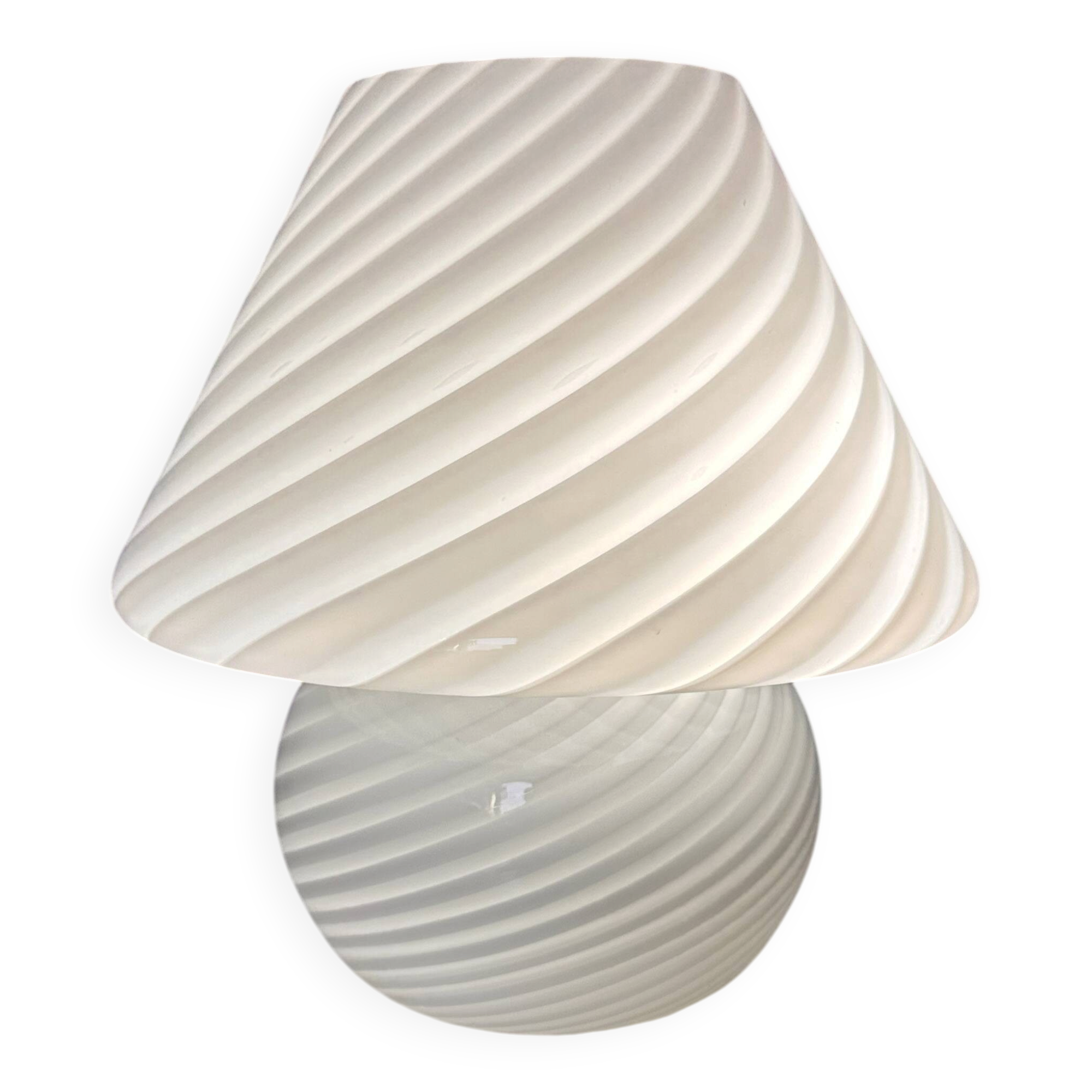 Lampe vintage en verre de Murano en forme de champignon.