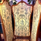 Old wooden and fabric screen