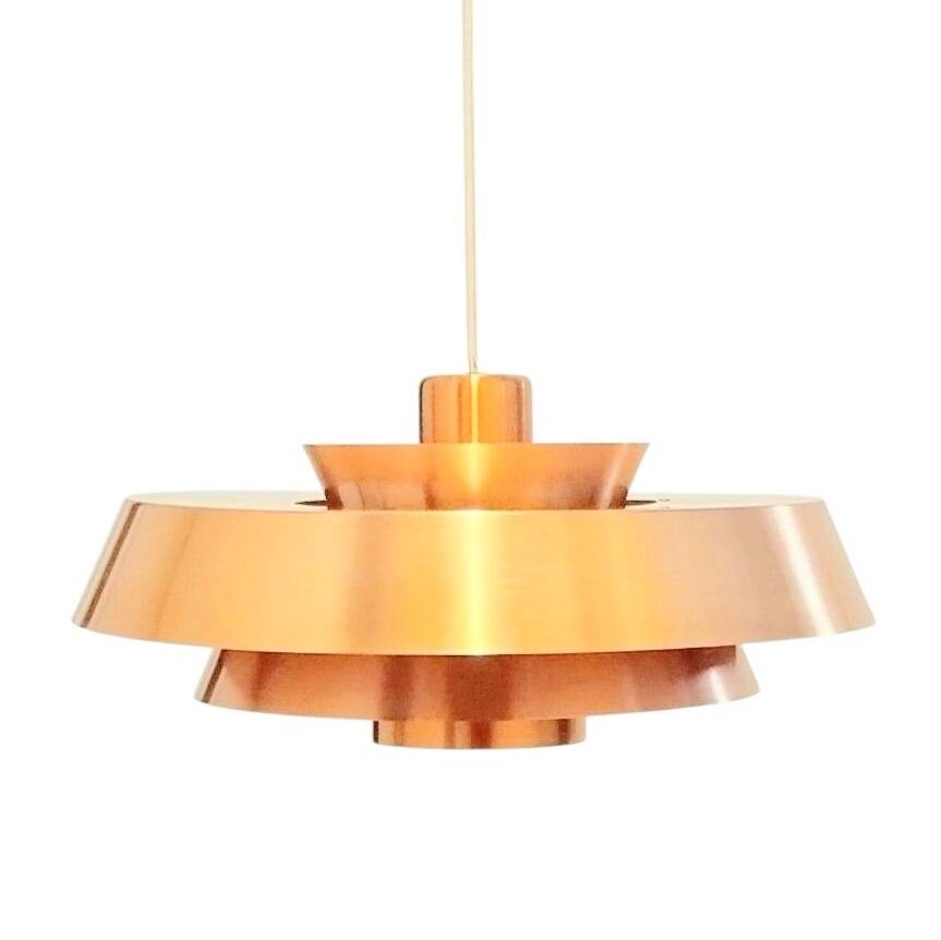 Mid Century Brass Ceiling Light - Jo Hammerborg for Fog & Mørup, Denmark