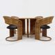 Set de 4 chaises de salle à manger en rotin par Luit van der Helm, Pays-Bas Années 1980