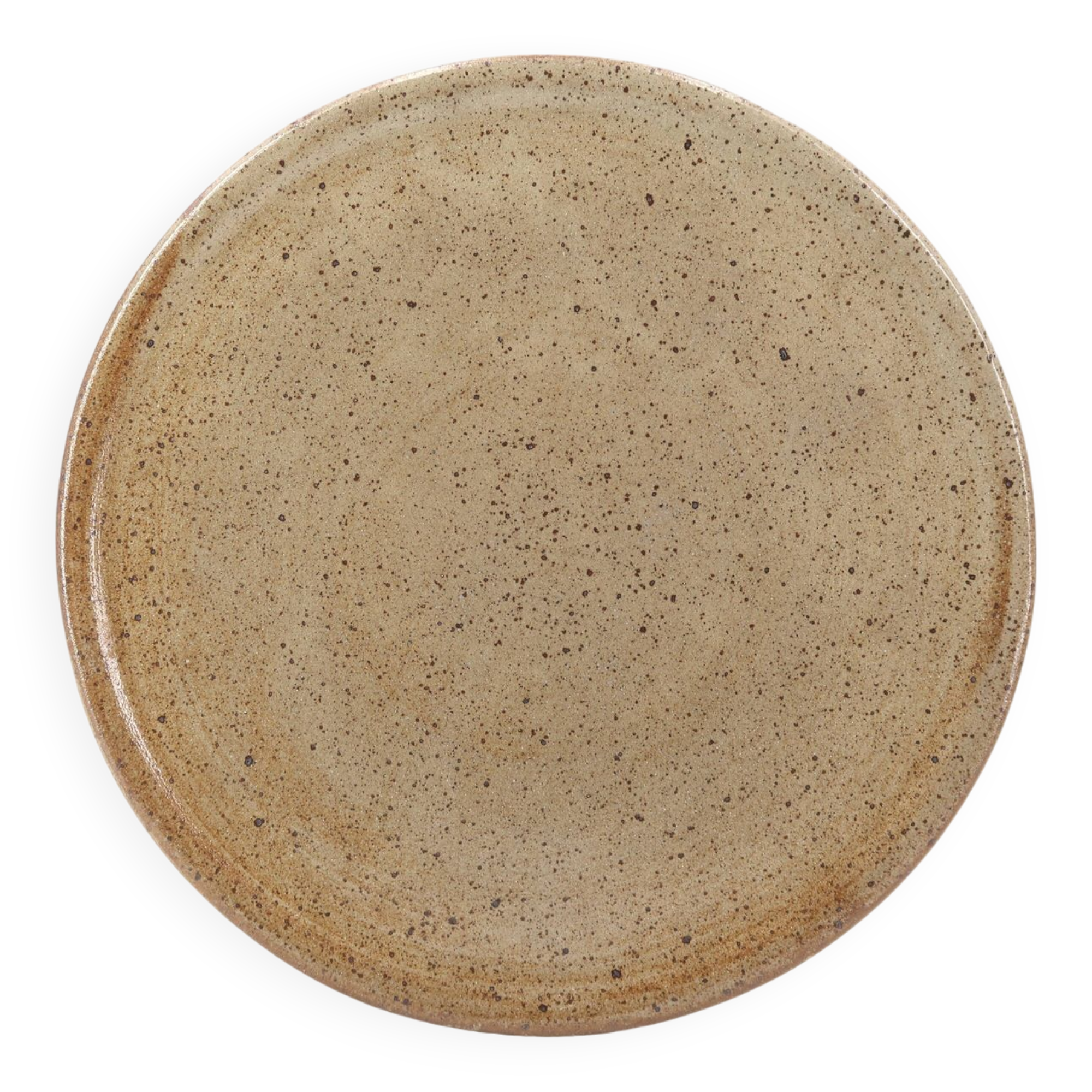 Artisanal stoneware pie dish, ceramic 60s
