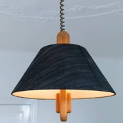 Plafonnier Temde avec abat-jour en soie - Design Mid-Century - Années 1960