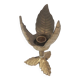 Brass flower candle holder