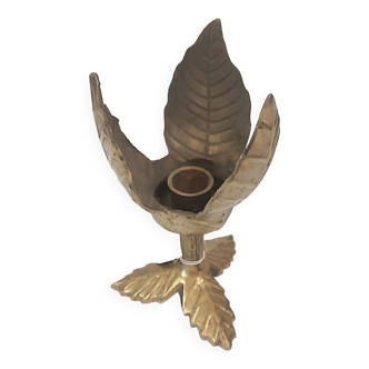 Bougeoir laiton fleur