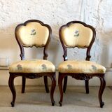 Paire de chaises style Louis XV, XIXe siècle